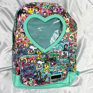 Tokidoki California Dreamin' Full Size Backpack Transparent Heart Bag Kawaii